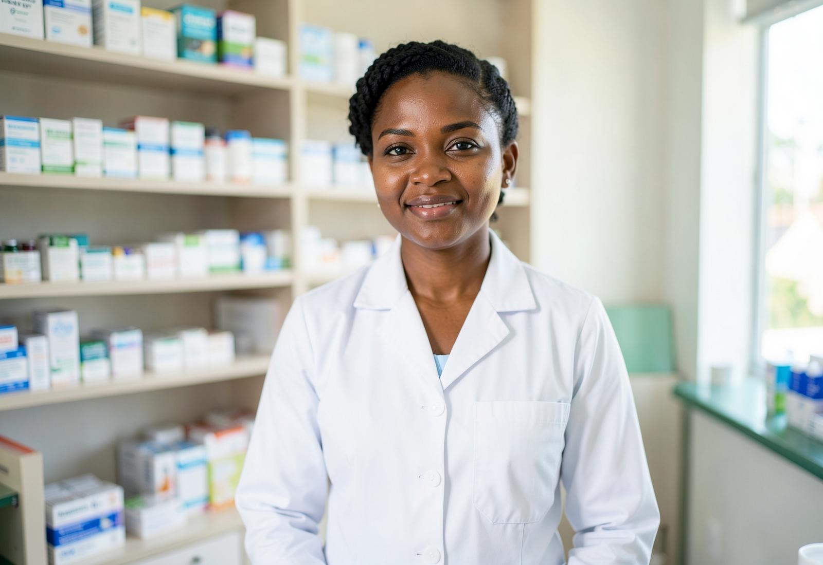Nobis pharmacist in a modern pharmacy